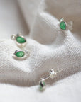 groene edelsteen oorbellen