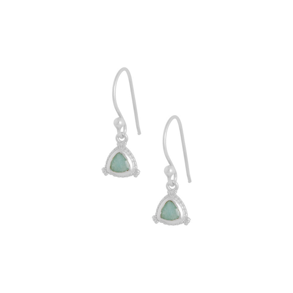 sterling zilveren amazoniet oorbellen