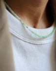 chrysopraas edelsteen ketting
