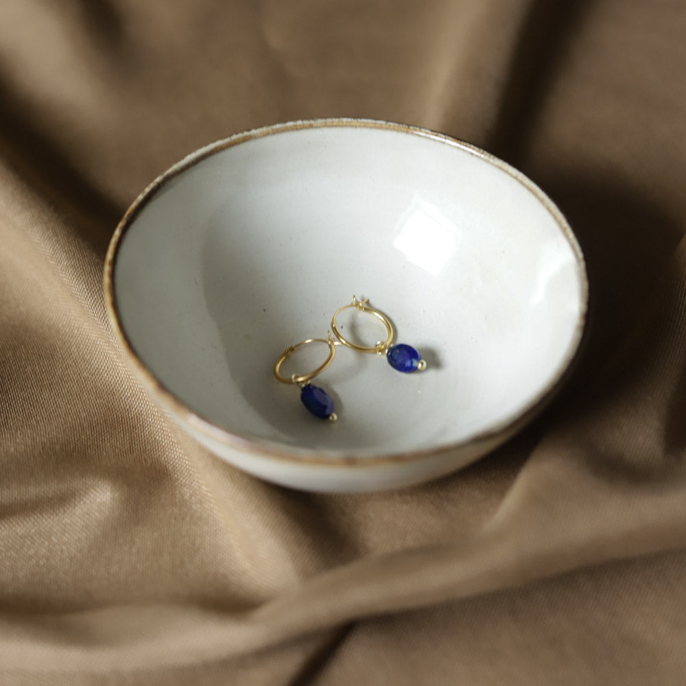 Gouden oorbellen edelsteen