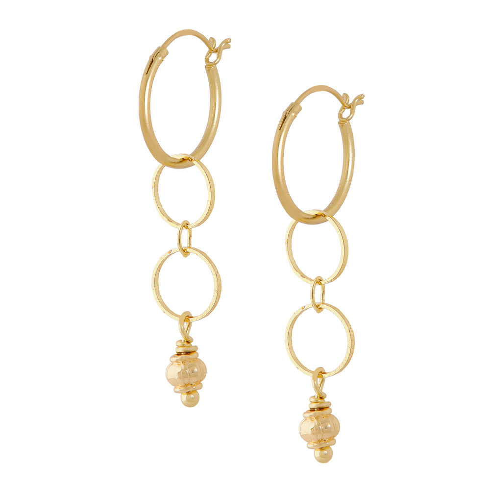 gouden hang oorbellen