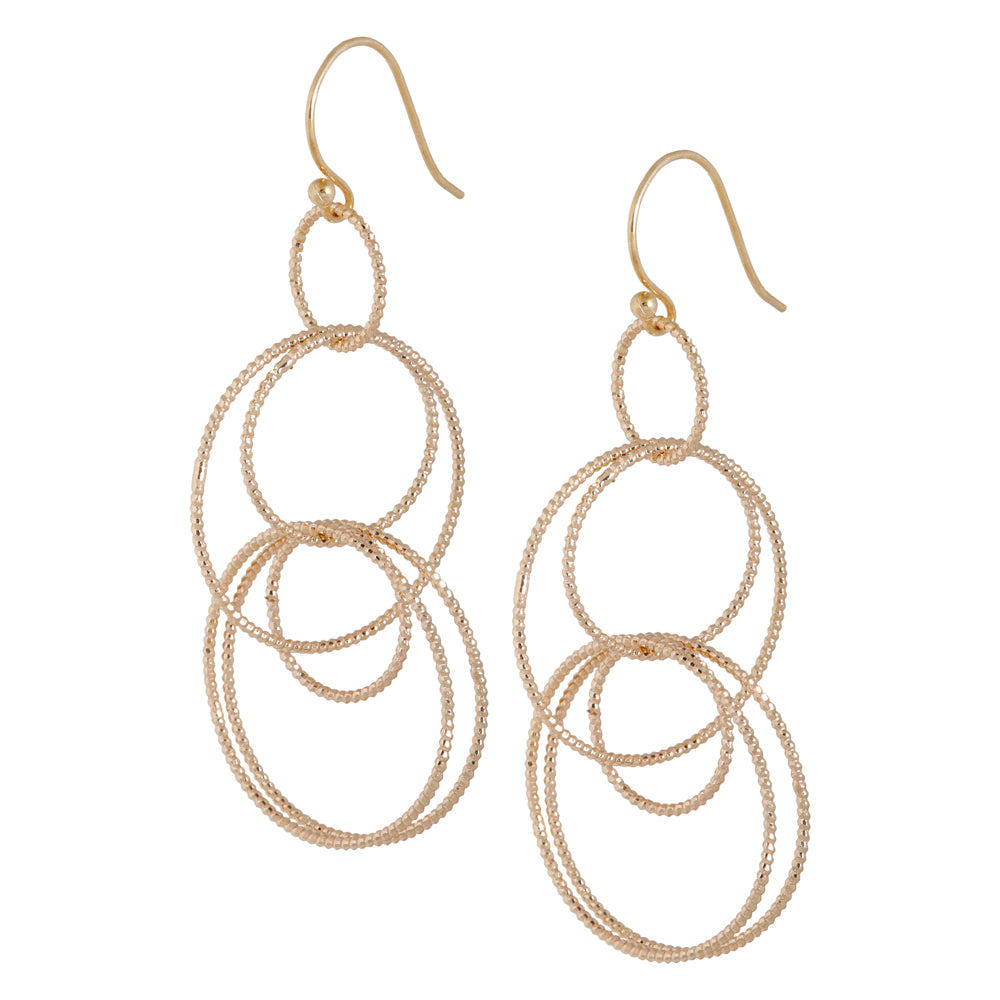 Lange gouden oorbellen