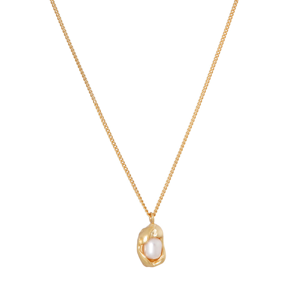 Gouden ketting met parel