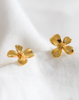 Gold plated stud oorbellen