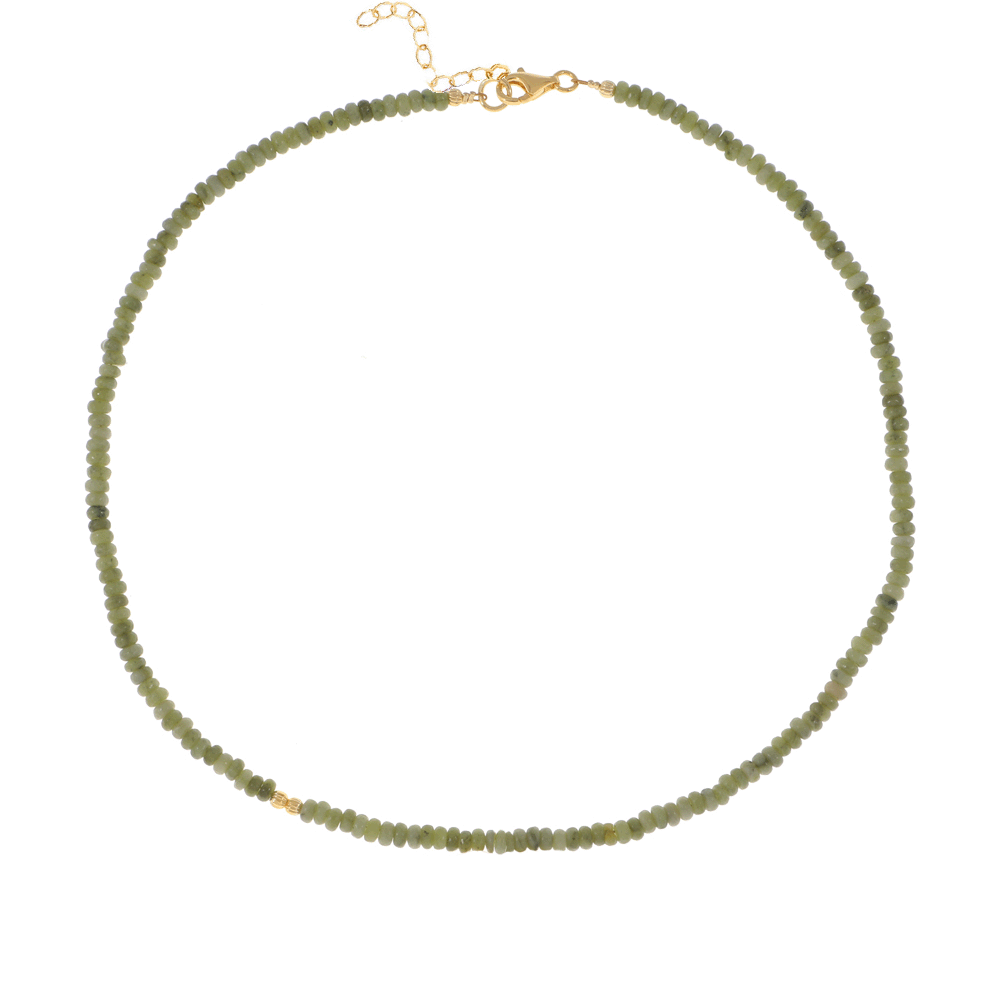 korte groene edelsteen ketting