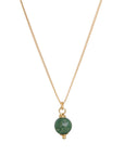 gouden ketting met groene jade