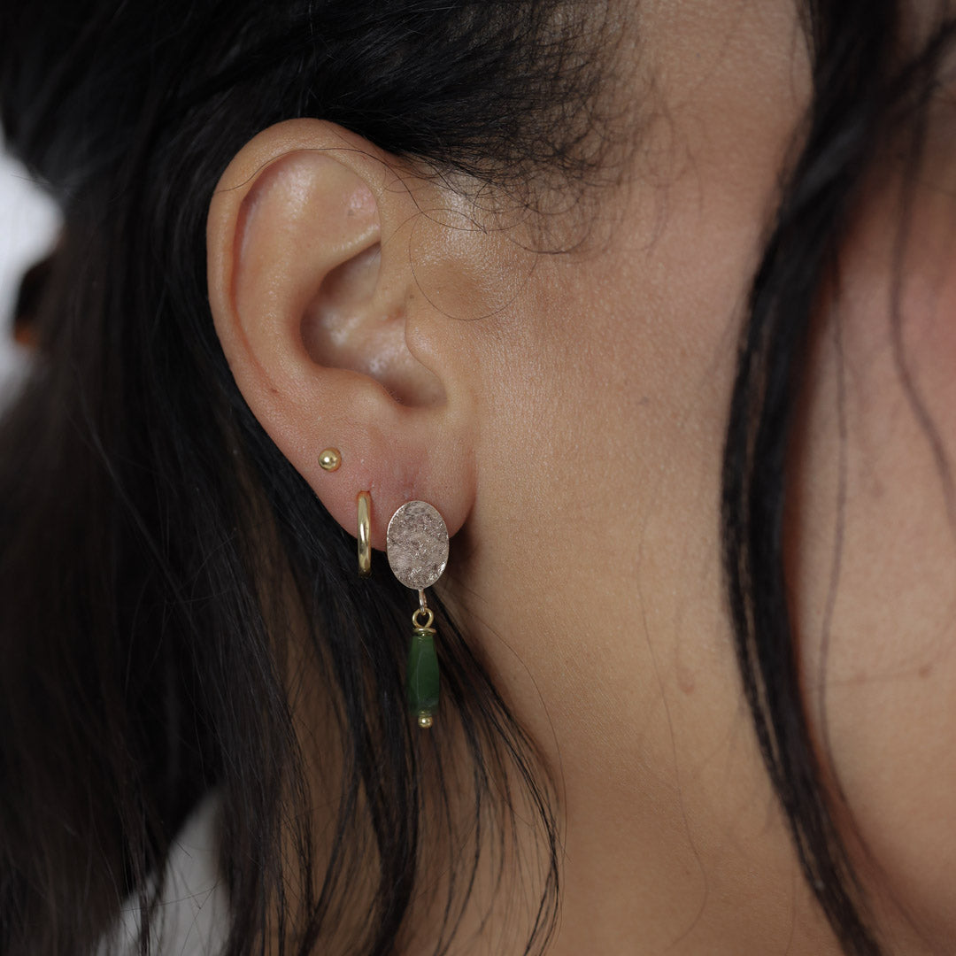 groene jade oorbellen