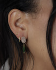 groene jade oorbellen