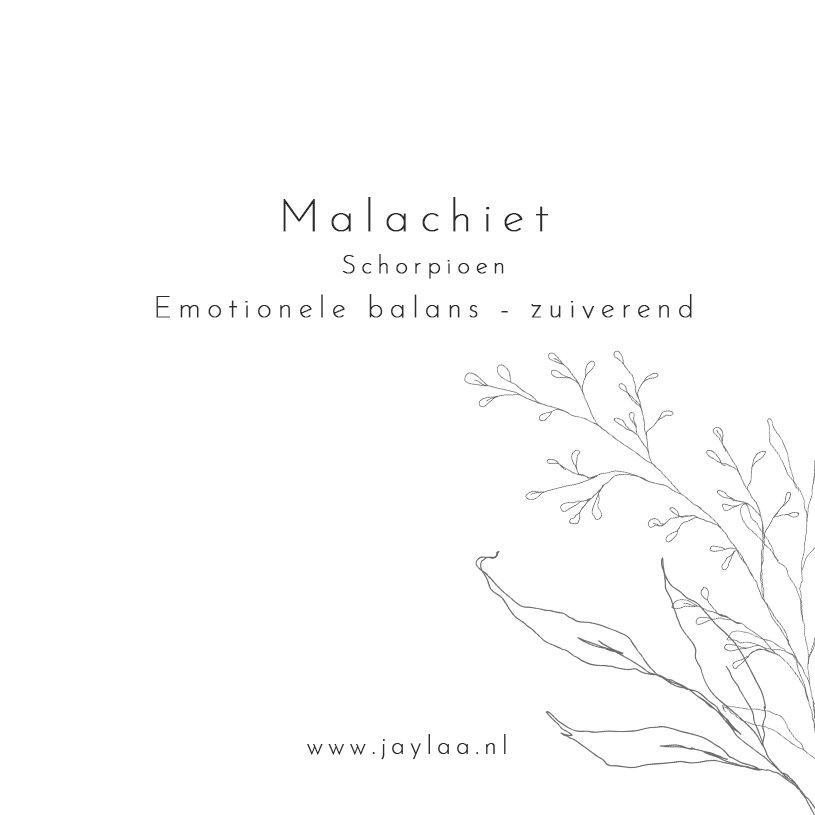 sieradenkaart malachiet