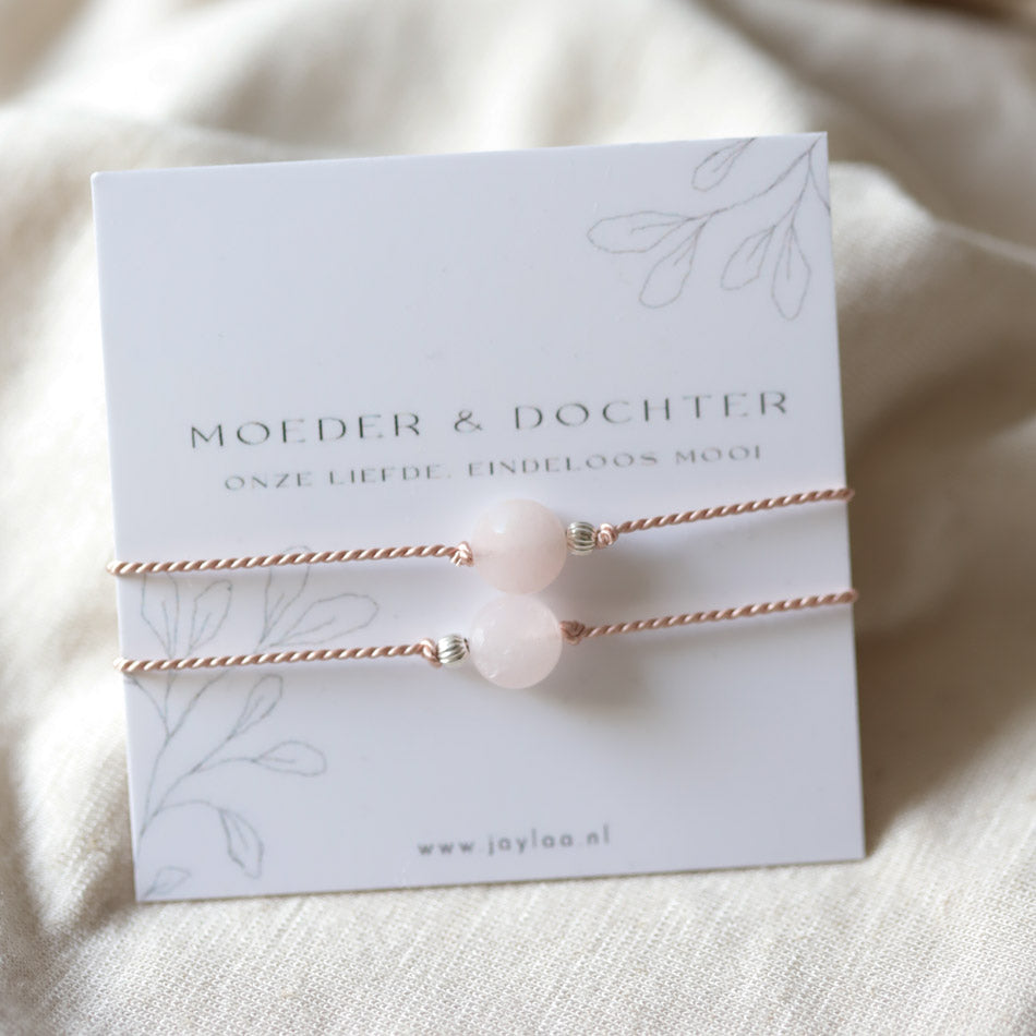 armbandjes rozenkwarts moederdag