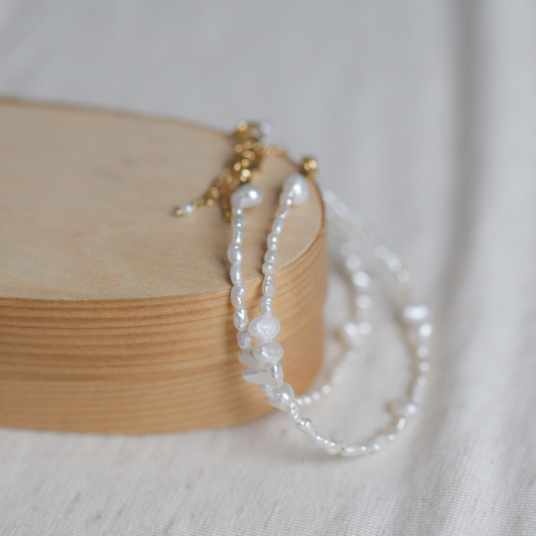 handgemaakte parel armband