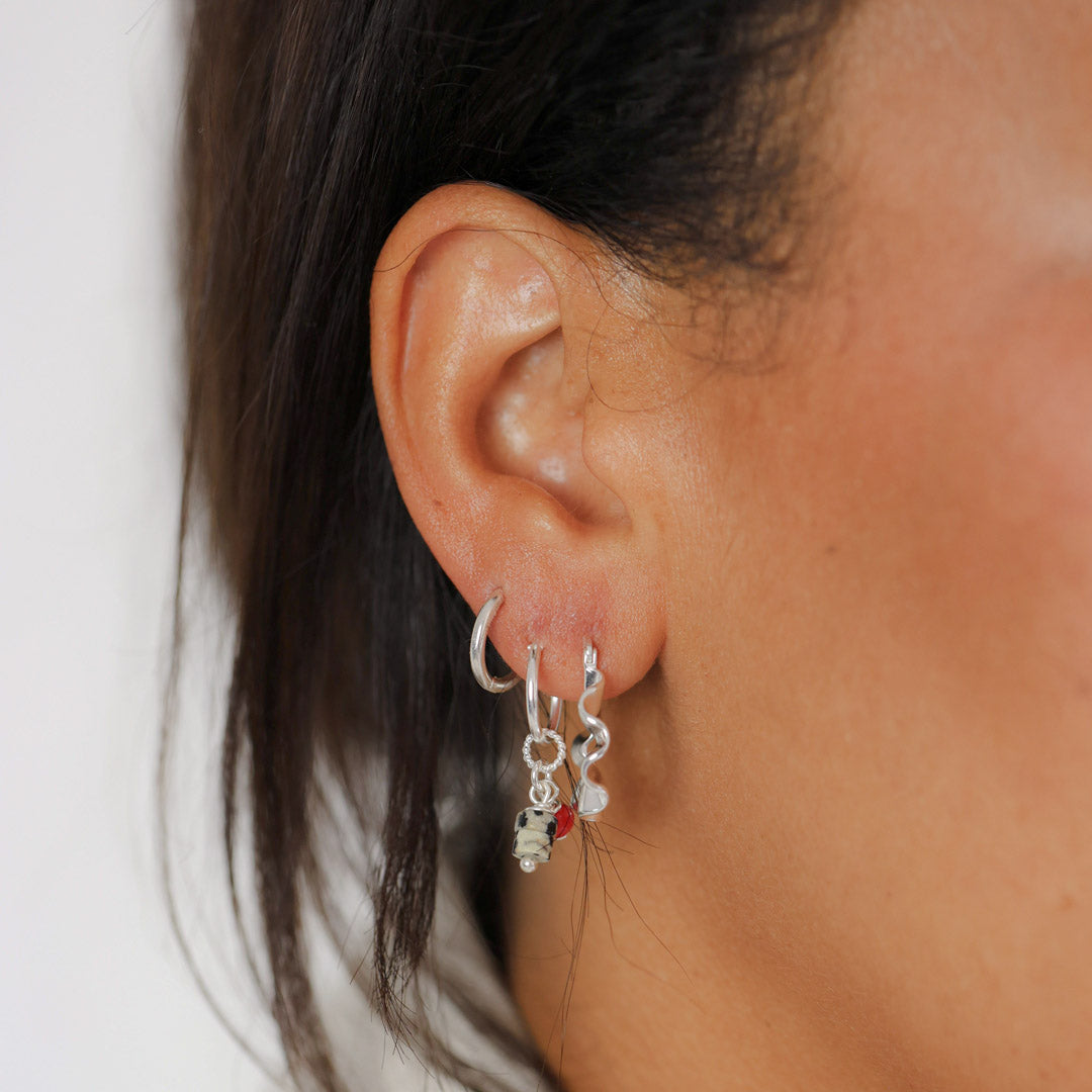 Zilveren oorbellen set