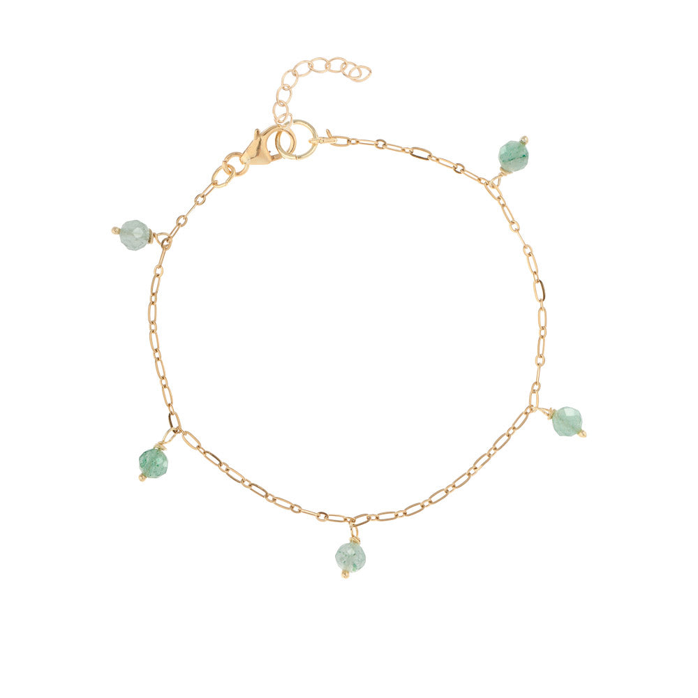 Gouden armband met aventurijn