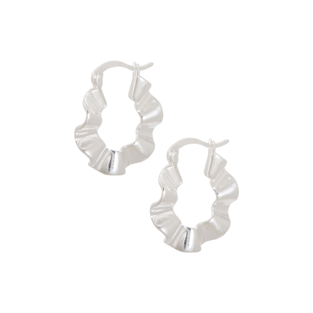 wave hoops zilver