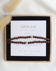 moeder en dochter armbanden set van granaat | Jaylaa
