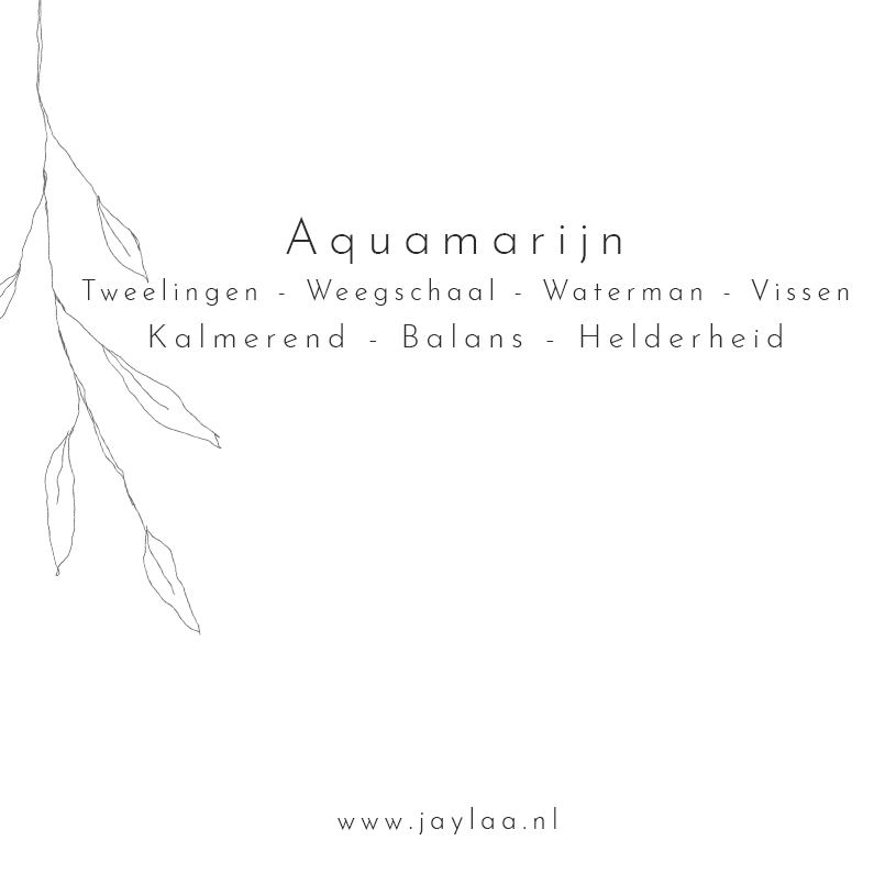 Sieraden kaart || Aquamarijn