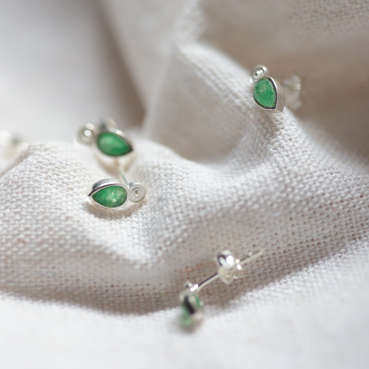 groene edelsteen oorbellen 