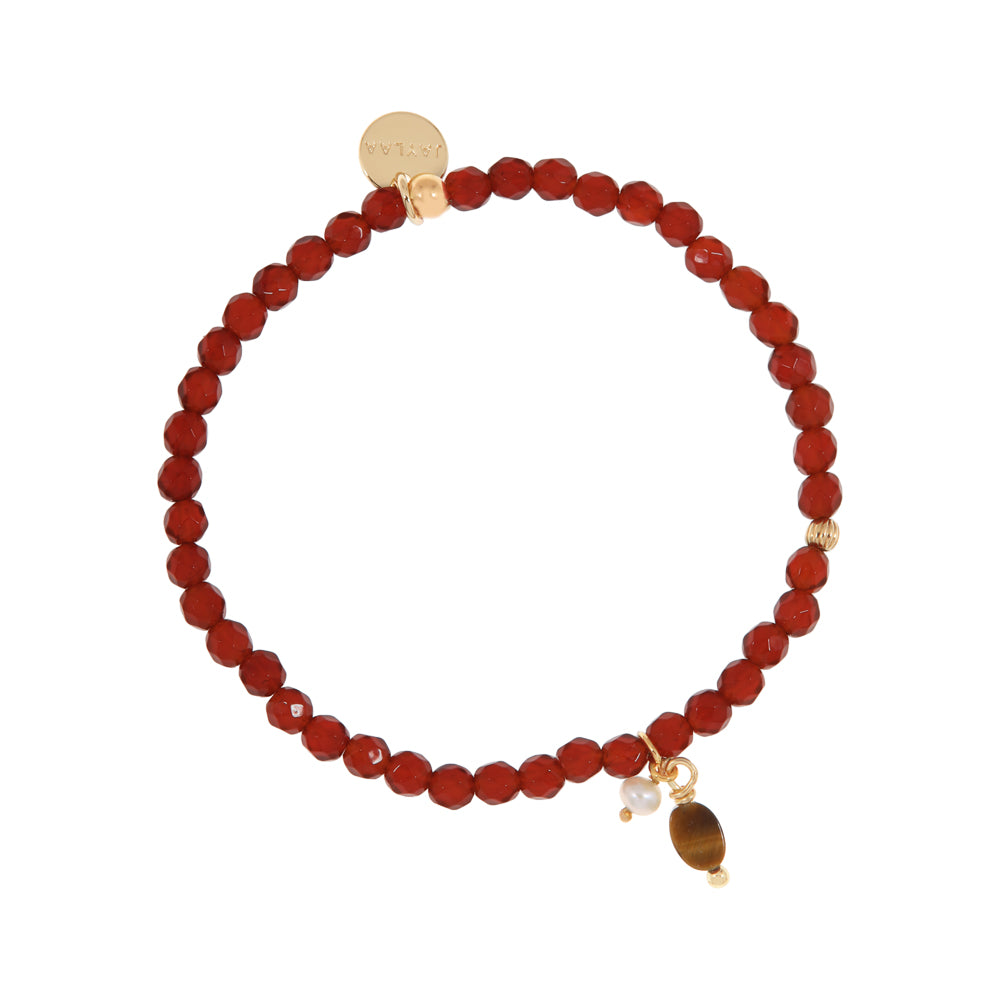 Carneool armband met tijgeroog