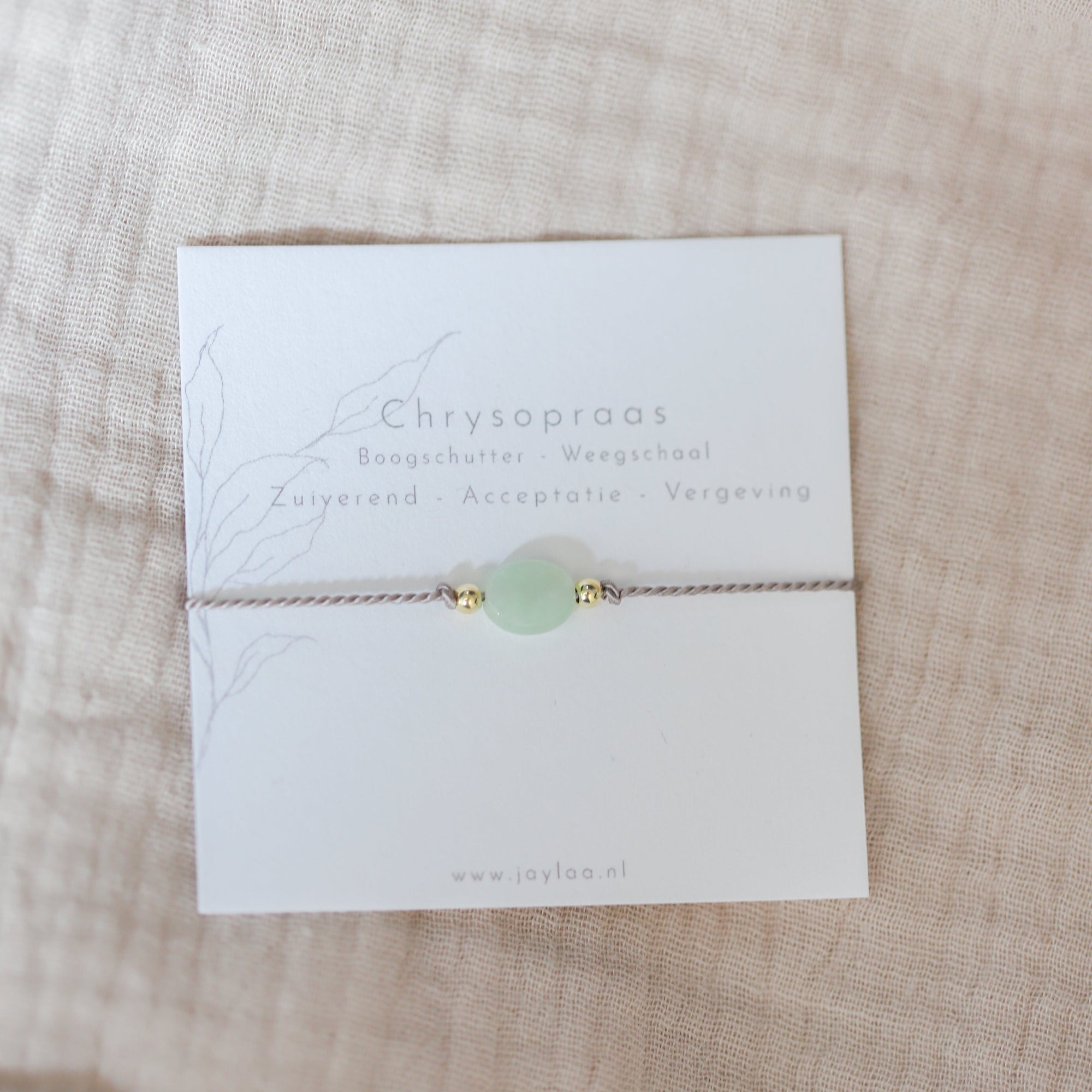 Handgemaakt chrysopraas armbandje