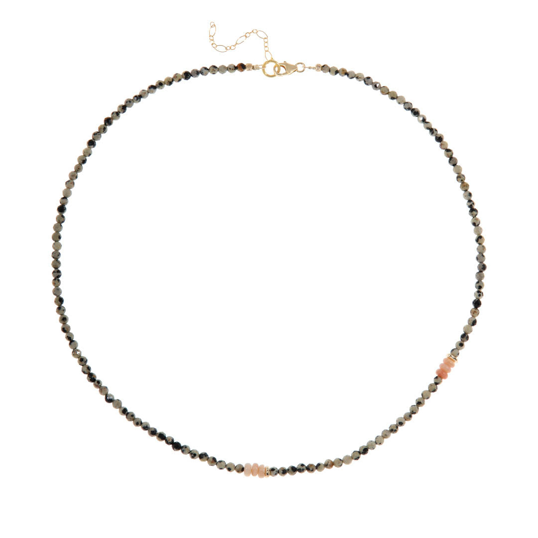 Dalmatier jaspis edelsteen ketting
