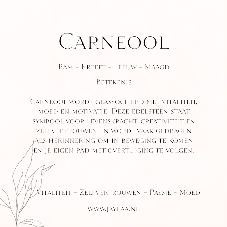Carneool edelsteen kaart