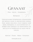 Granaat edelsteenkaartje
