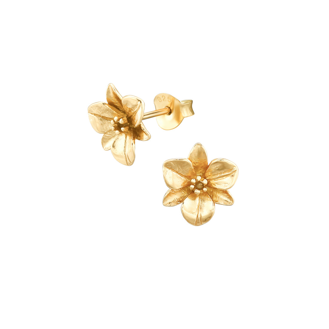 Studs goud || Bloem