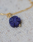 Minimalistische gouden lapis lazuli ketting