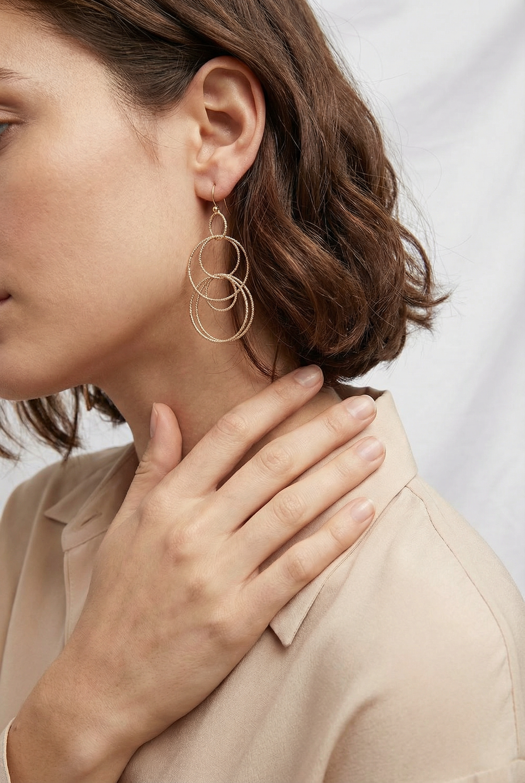 gouden hang oorbellen