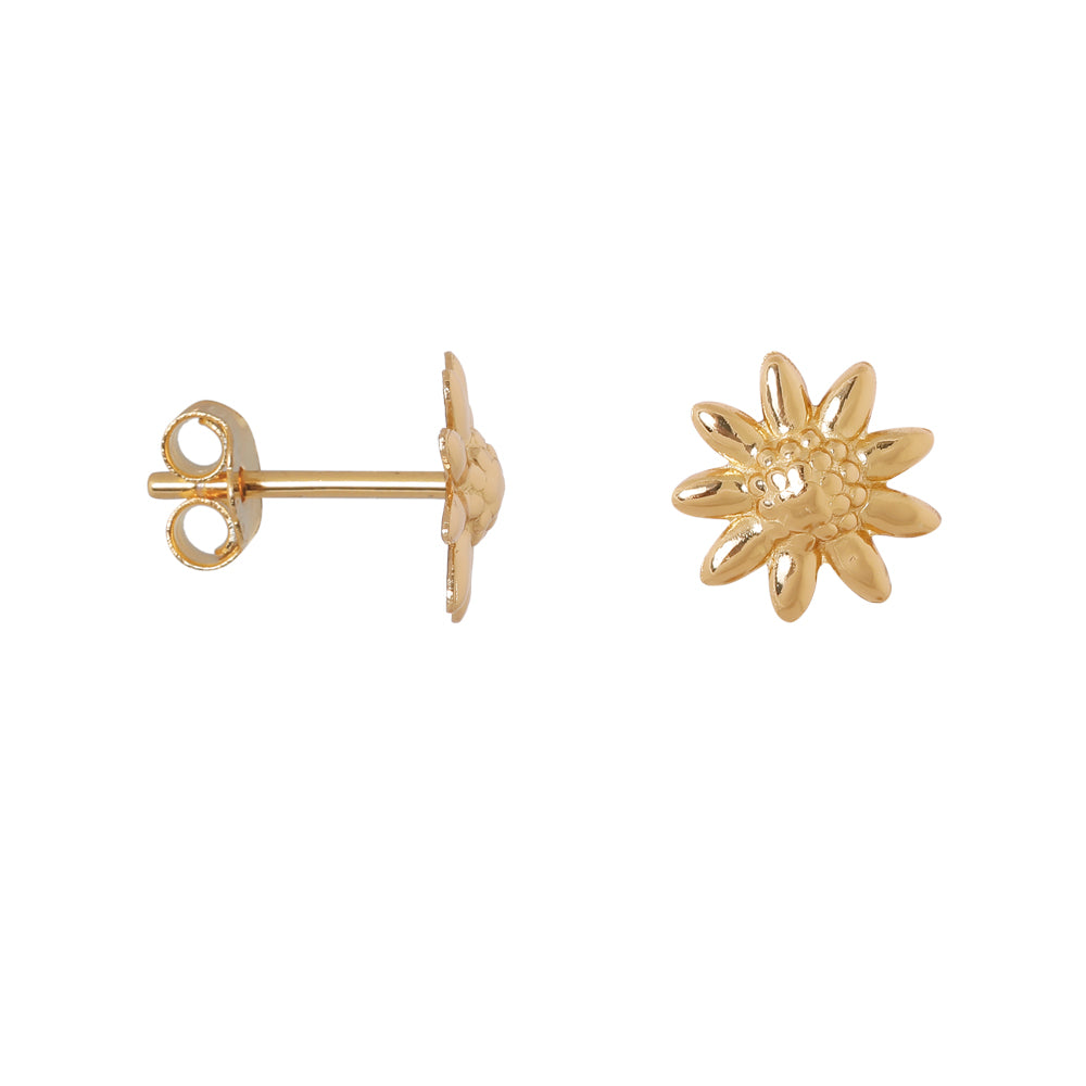 Bloemen studs goud