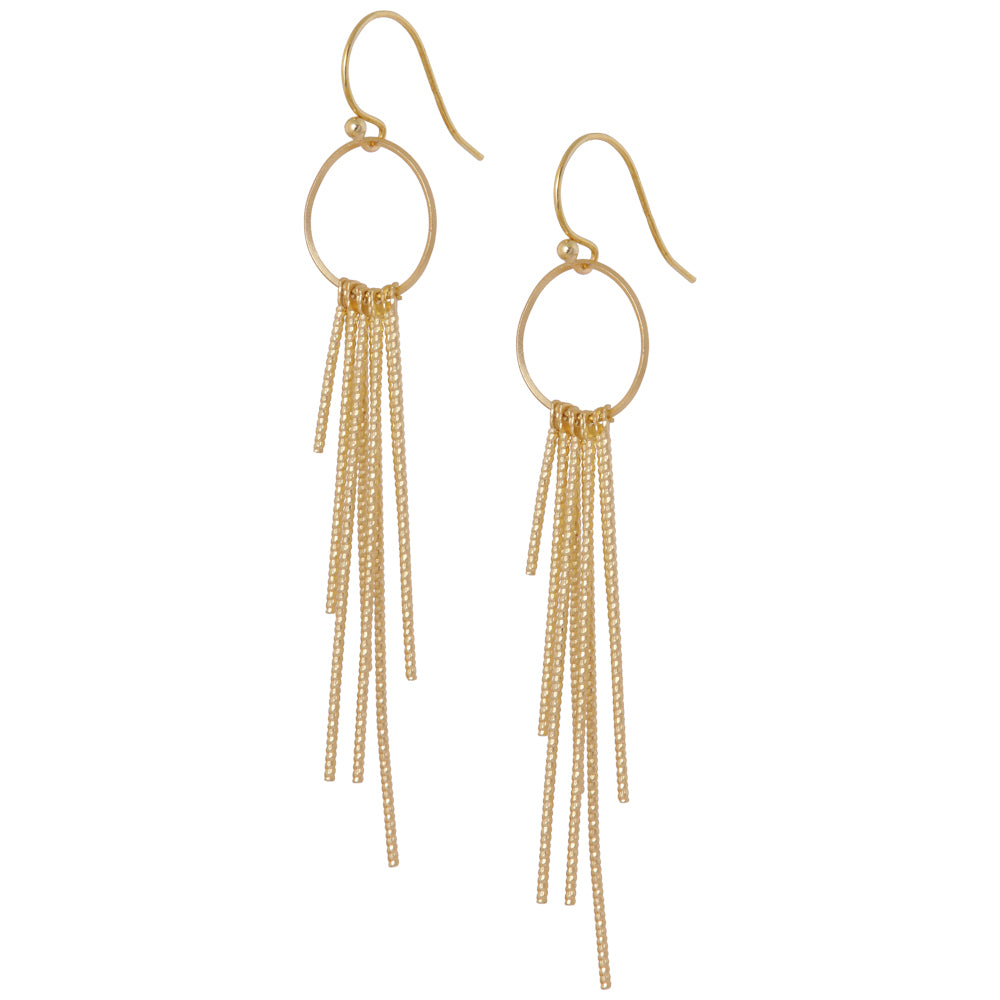 gouden hang oorbellen feestelijk