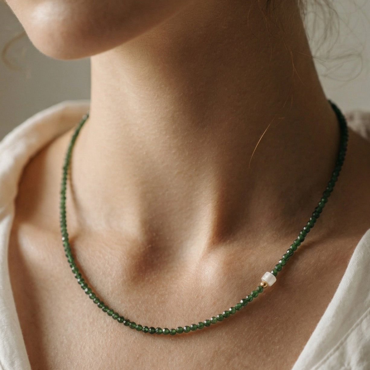 edelsteen ketting kort