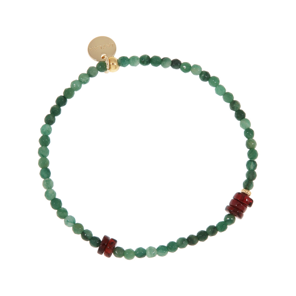 Groene agaat armband
