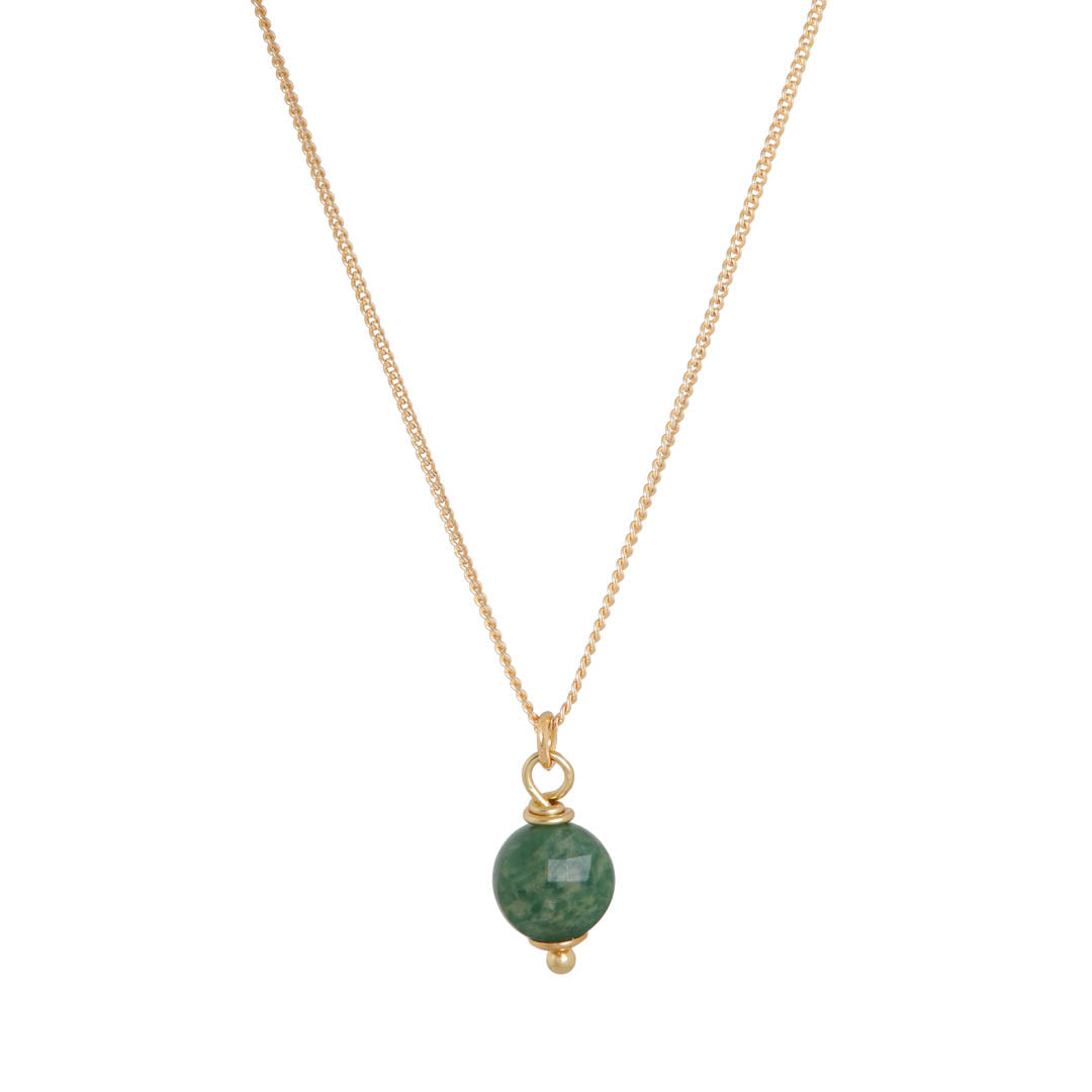 gouden ketting met groene jade