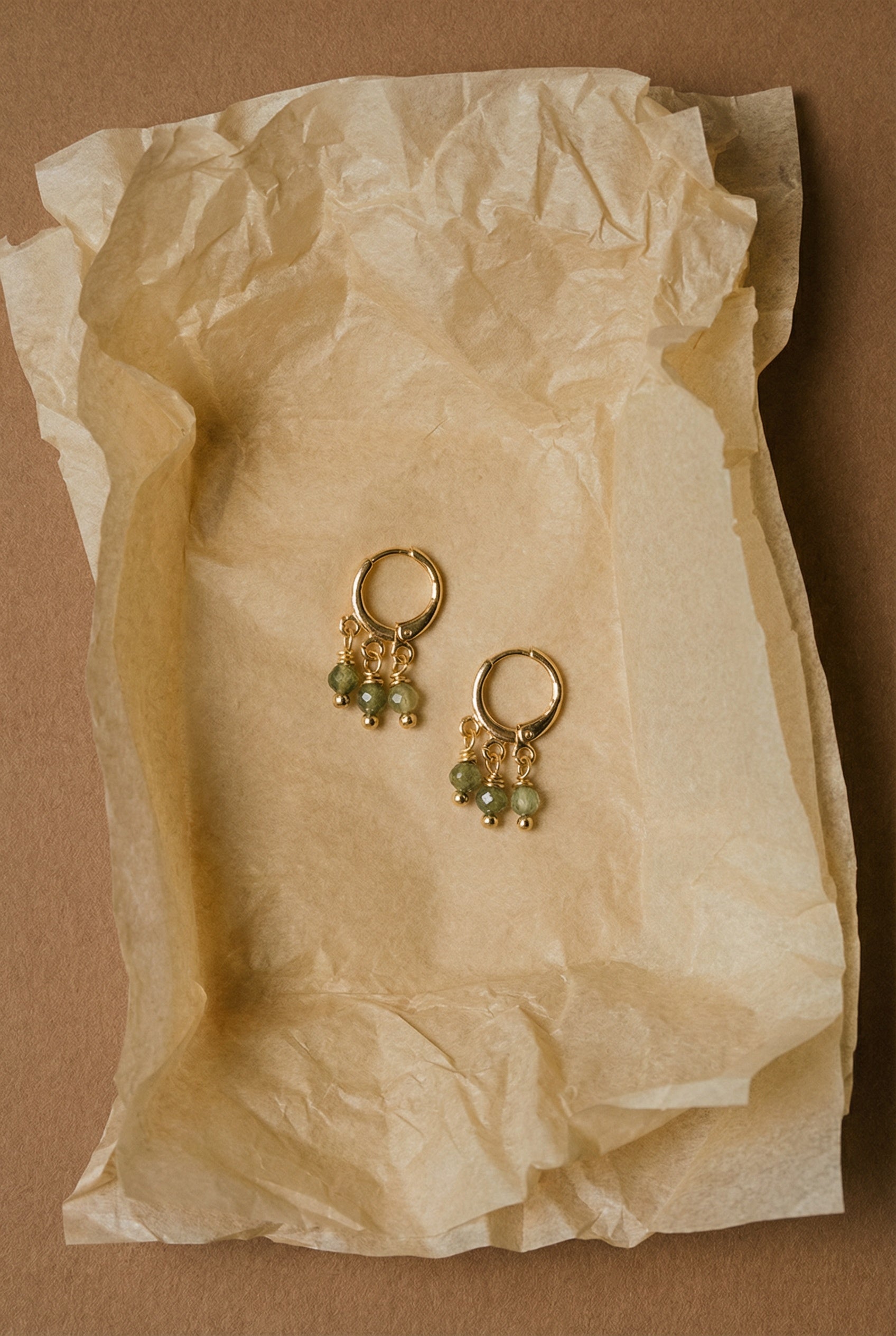 groene granaat oorbellen