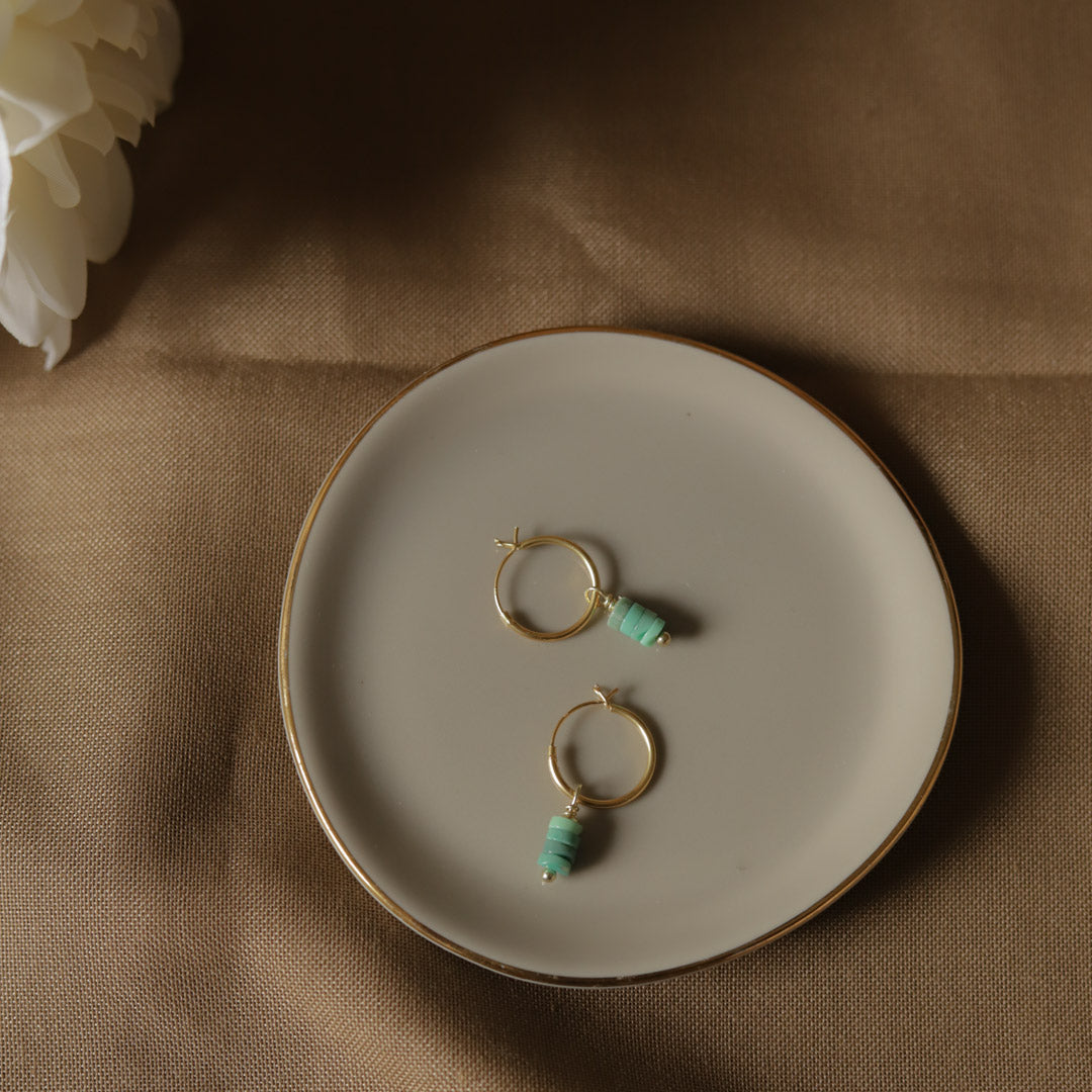 chrysopraas oorbellen