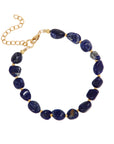 Sodaliet armband met gouden details