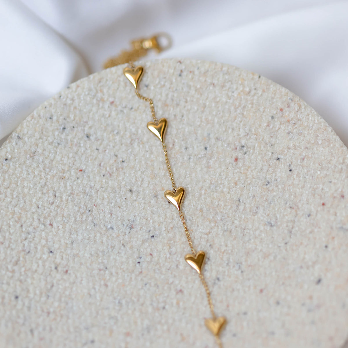 Hartjes ketting gemaakt van stainless steel 
