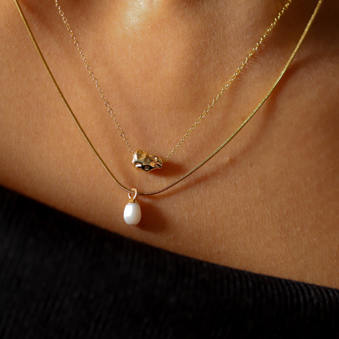 korte vergulde ketting