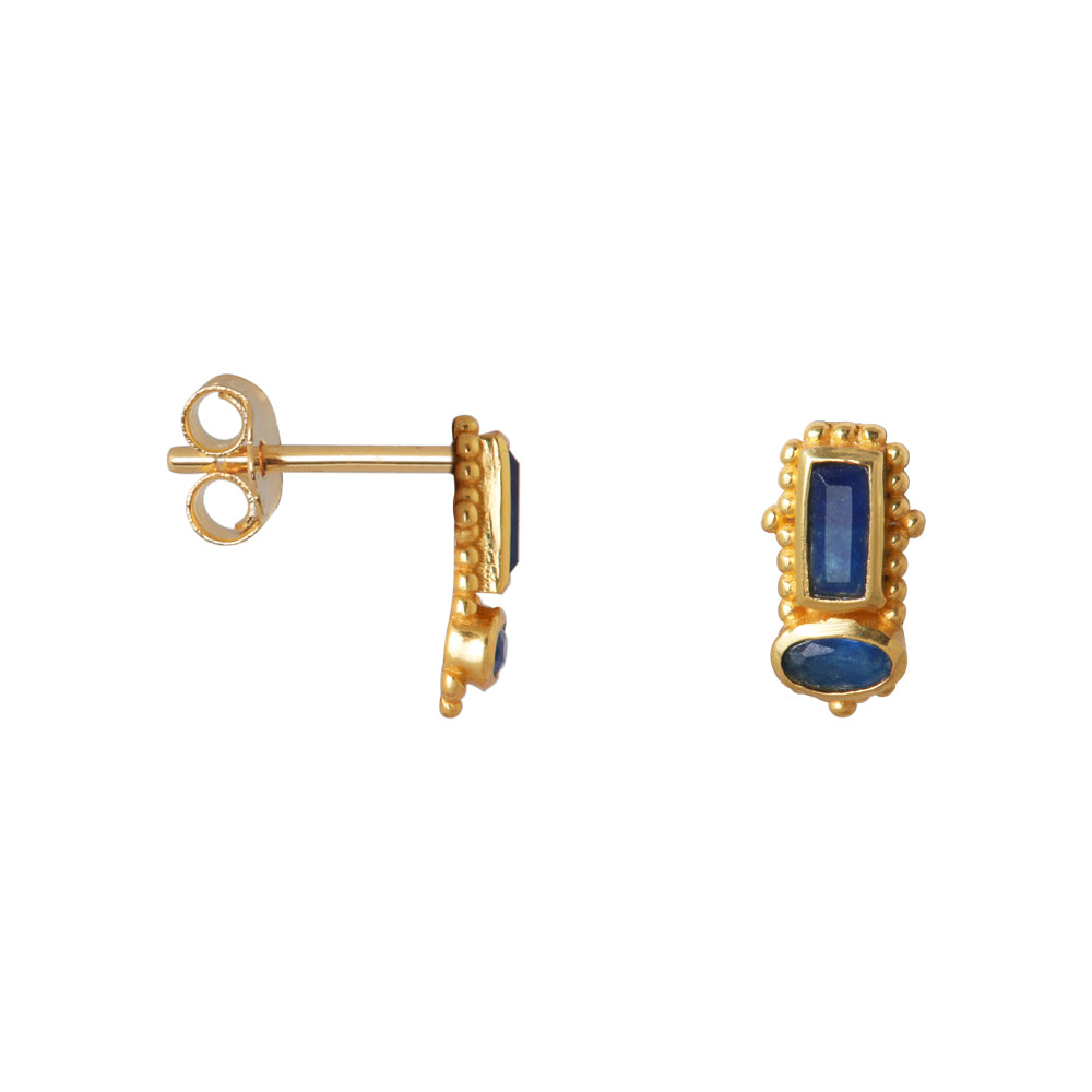 Gouden studs edelsteen