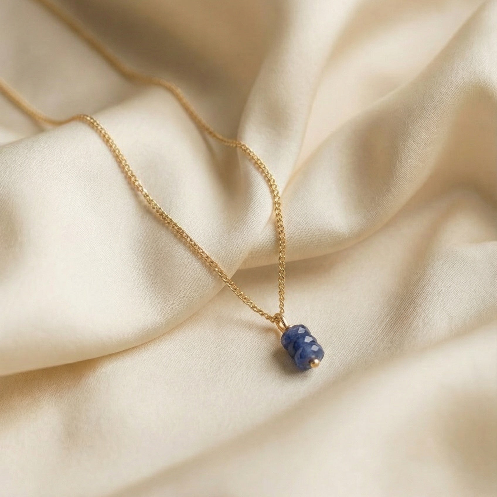 lange gouden edelsteen ketting