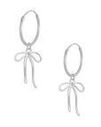 Single earring silver || Bow