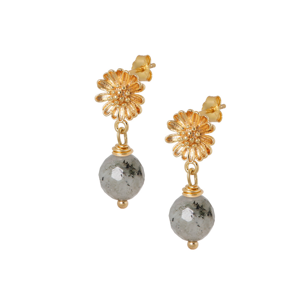 Labradoriet oorbellen 