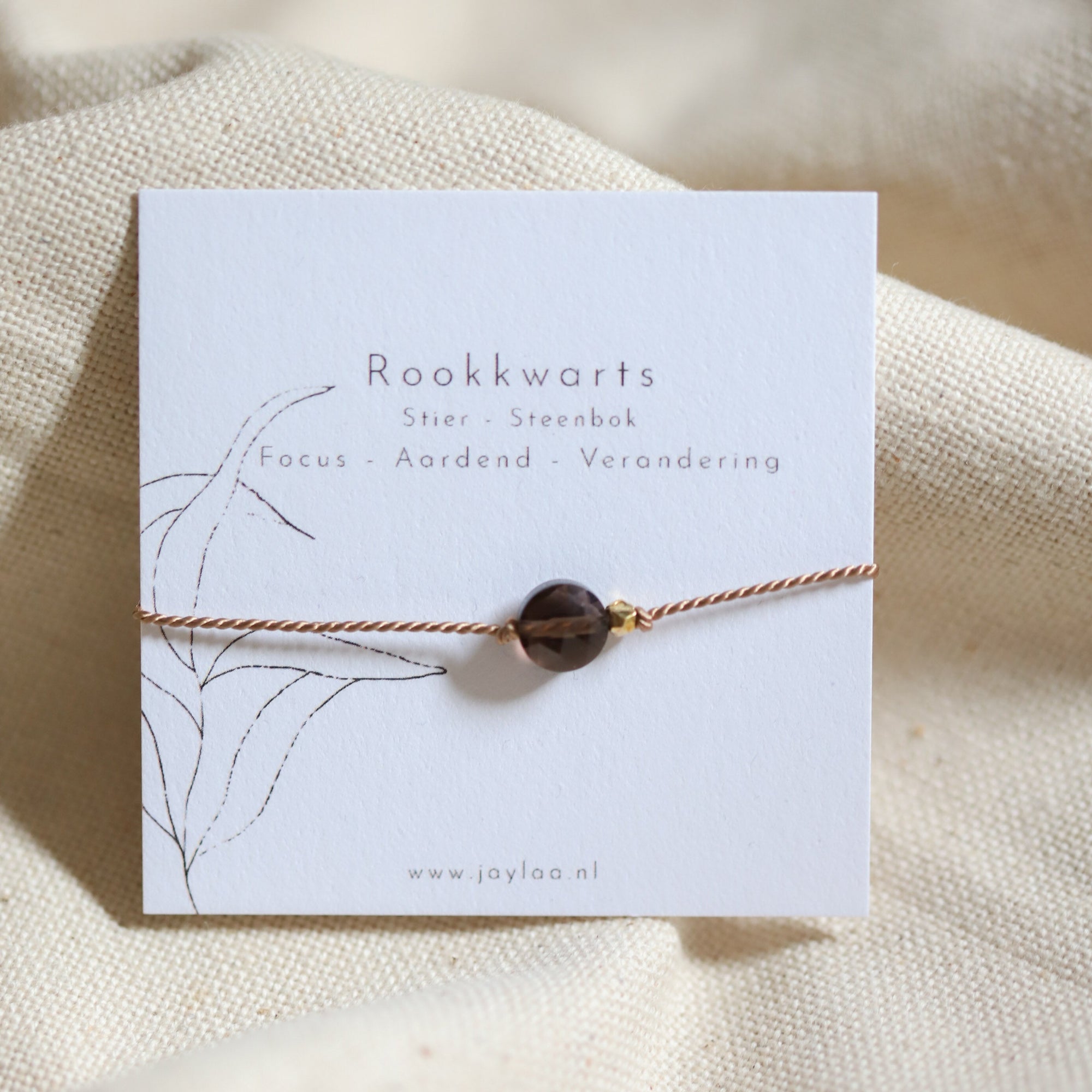 edelsteen armbandje rookkwarts