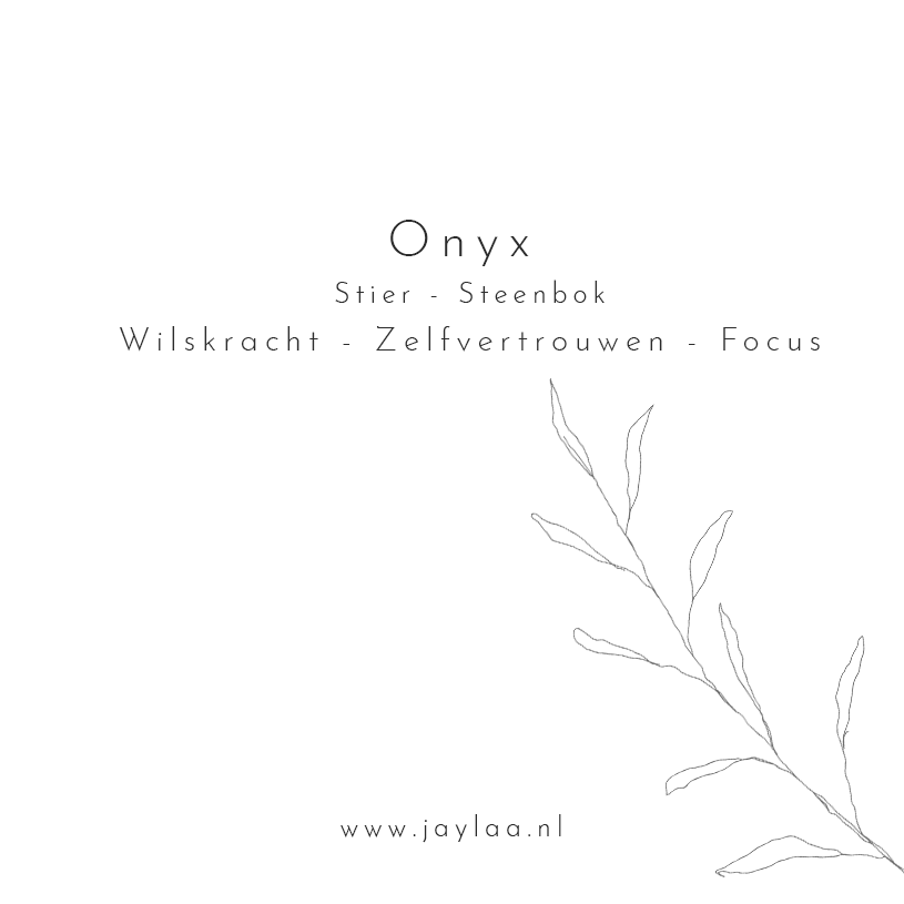 Sieraden kaart || Onyx